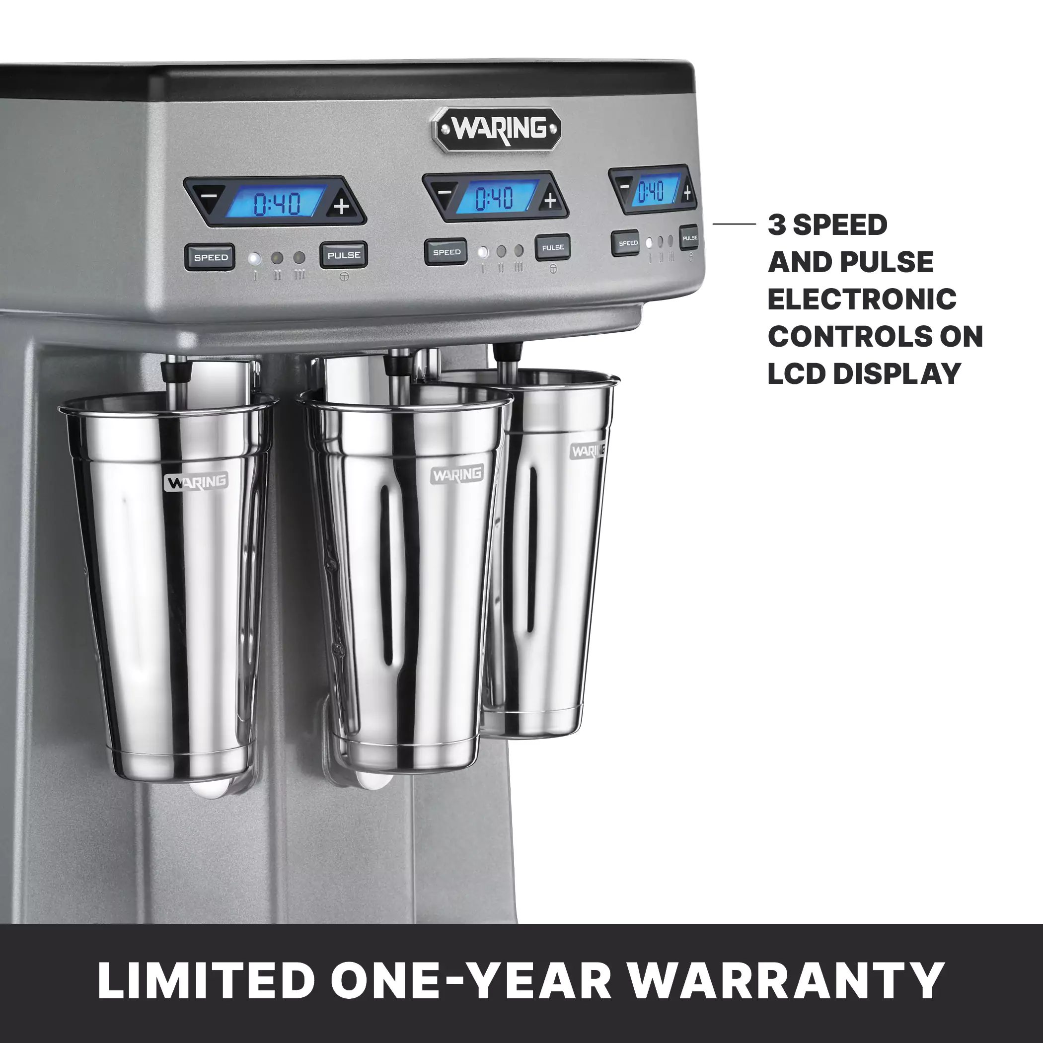 Heavy-Duty Triple-Spindle Drink Mixer with Timer
